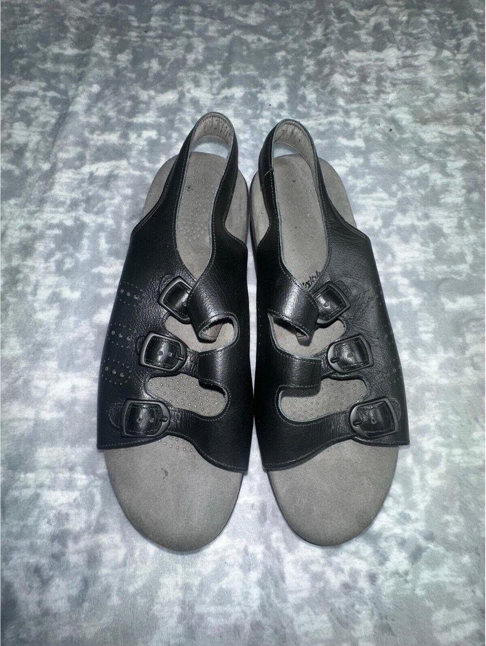 SAS Tripad Comfort 3 Strap Black Sandals Womens Size 9M